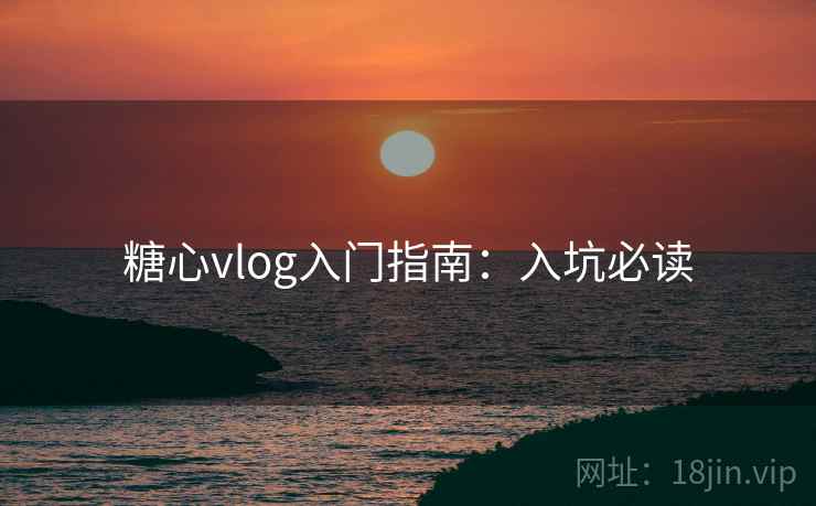 糖心vlog入门指南:入坑必读