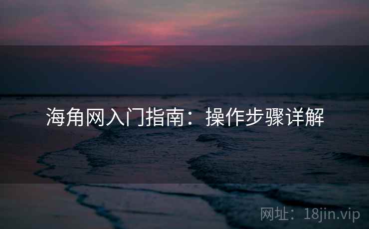 海角网入门指南:操作步骤详解